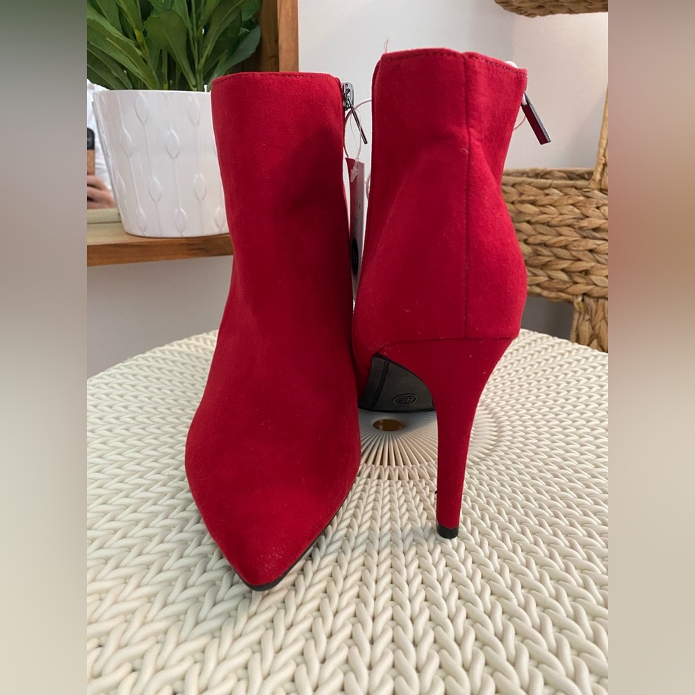 Red Booties Size 8.5 - Good Condition